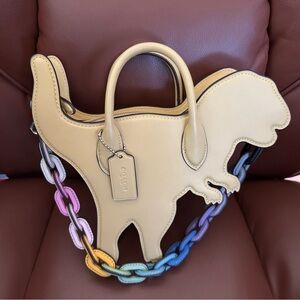 Coach Rexy Bag 🦖 CT924 in Vanilla/Light Yellow RARE COLOR NWOT